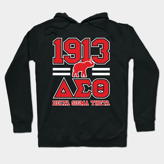 Theta Sorority Paraphernalia Sigma, Delta 1913 Delta Hoodie by ruminationart